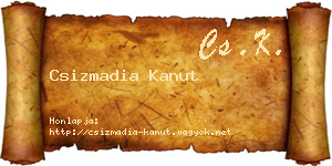 Csizmadia Kanut névjegykártya